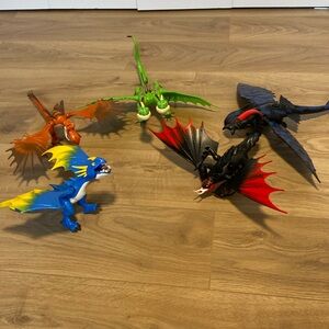 Five Playmobil Dragons